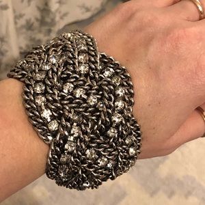 STELLA & DOT Crystal "PETRA" Braided Bracelet